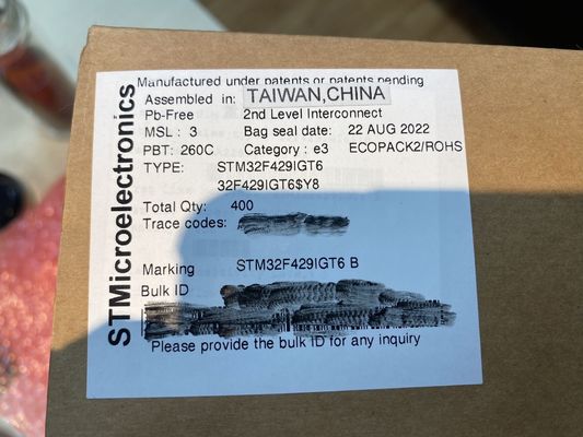 Qualité  STM32F429IGT6  LQFP176  SMDIntegrated Circuits MCU Controller Microcontrol usine
