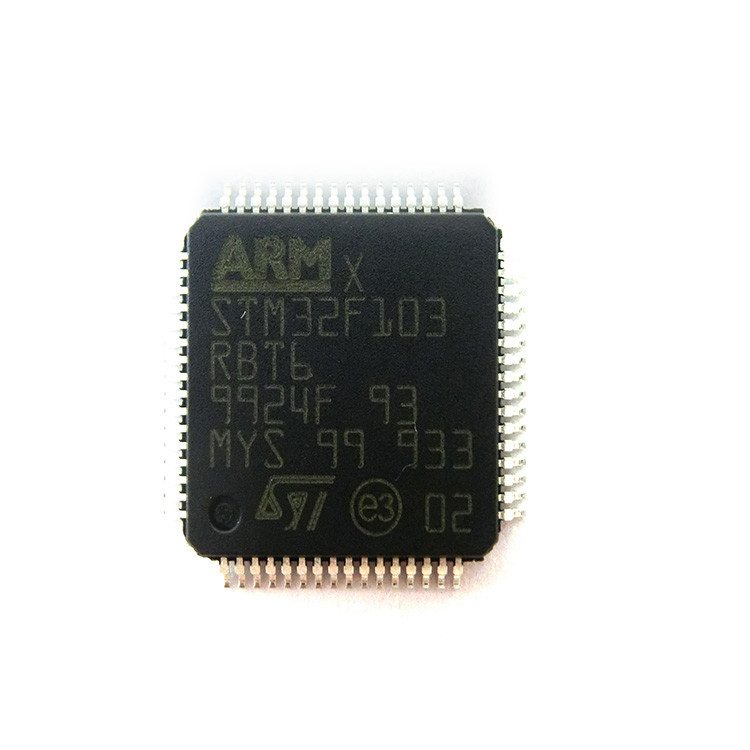 STM32F103RBT6 Mcu 32 bits Stm32f1 bras M3 Risc 128kb Flash 2.5v/3.3v 64 broches Lqfp Ic